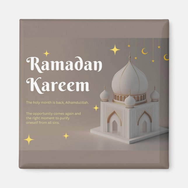 Elegant arabisk kalligrafi Ramadan-önskningar Magnet (Framsidan)