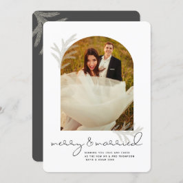 Elegant Arch | Äkta och gifta Modern Spruce Julkort