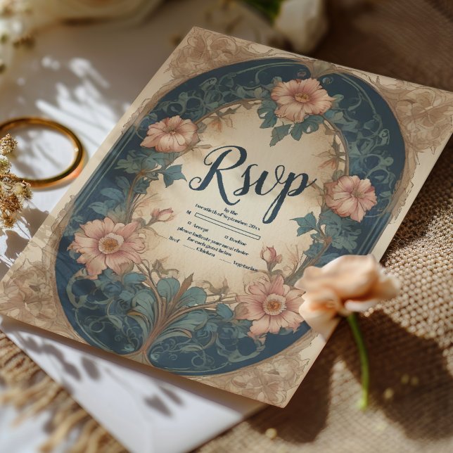 Elegant Arch Art nouveau Bröllop OSA Kort (Skapare uppladdad)