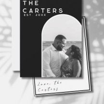 Elegant Arch Bröllopskort för tack till gästerna