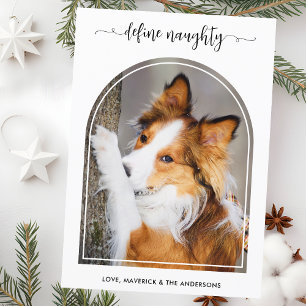 Elegant Arch Define Naughty Jul Pet Photo Julkort