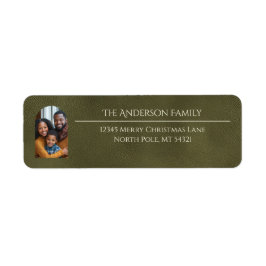 Elegant Arch Family Photo Green Return Address Returadress Etikett