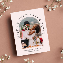 Elegant Arch Foto Rosa Bröllopsmottagning Inbjudan Vykort