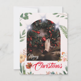 Elegant Arch-fototypografi god jul Julkort