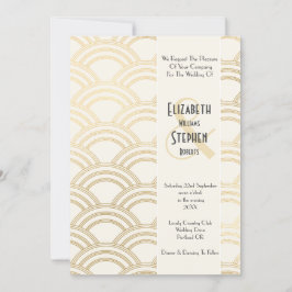 Elegant Arch Gatsby Art Deco 1920-tal Elfenben & G Inbjudningar