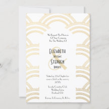 Elegant Arch Gatsby Art Deco 1920-tal Vitt & Guld