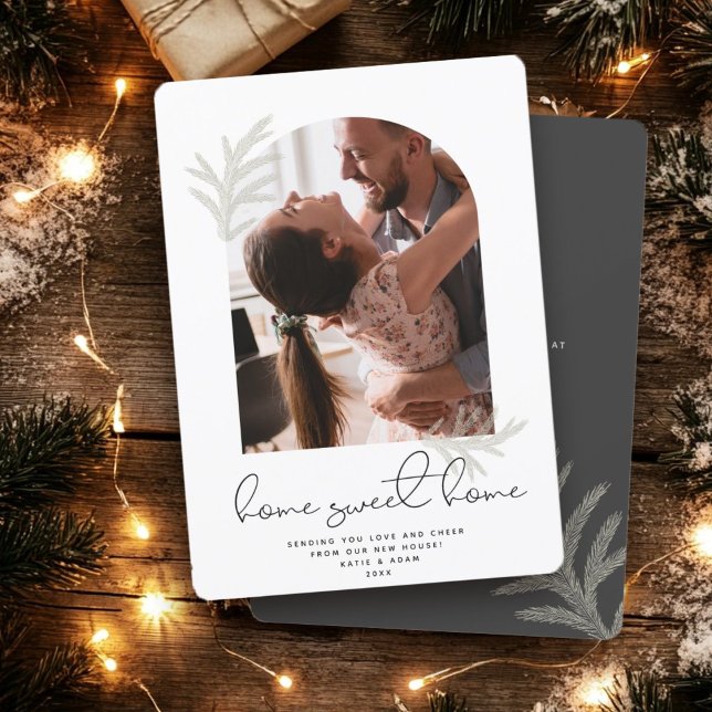 Elegant Arch | HEM SVEET HOME Modern Spruce Julkort (Skapare uppladdad)