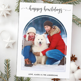 Elegant Arch-Hund Anpassningsbar - Modern Pet Phot Julkort
