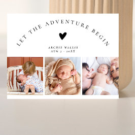 Elegant Arch Minimalistisk fotokollektion Baby Sho Vykort