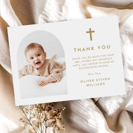 Elegant Arch Photo Baptism Tack Kort