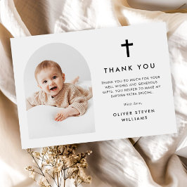 Elegant Arch Photo Baptism Tack Kort