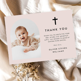 Elegant Arch Photo Baptism Tack Kort