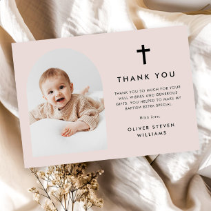 Elegant Arch Photo Baptism Tack Kort