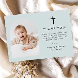 Elegant Arch Photo Baptism Tack Kort