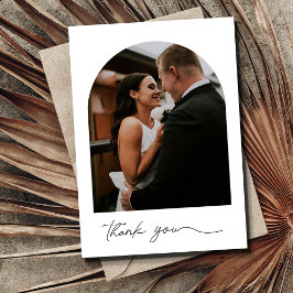 Elegant Arch Photo Black White Bröllop Tack