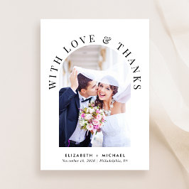 Elegant Arch Photo Bröllop Tack Kort