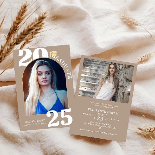 Elegant Arch Photo College High School Studenten Inbjudningar (Skapare uppladdad)