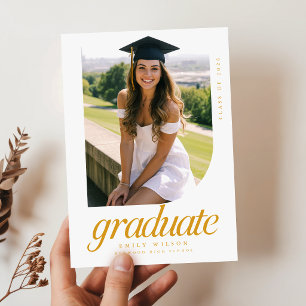 Elegant Arch Photo Examen Invitation till Festen Vykort