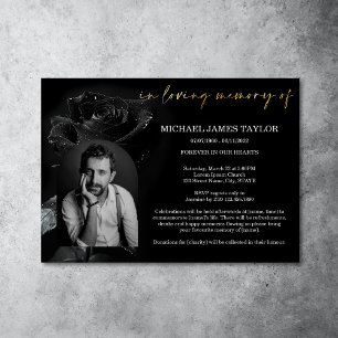 Elegant Arch Photo in Loving Memory Funeral Inbjudningar