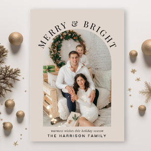 Elegant Arch Photo Merry Bright jul Julkort