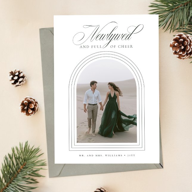 Elegant Arch Photo Nyligen gift gift jul Julkort (Skapare uppladdad)