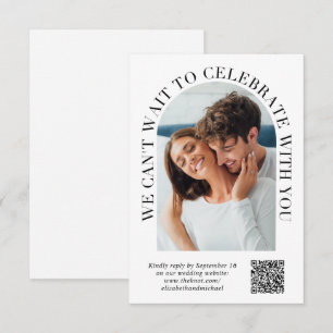Elegant Arch Photo QR-kod Bröllop OSA Kort