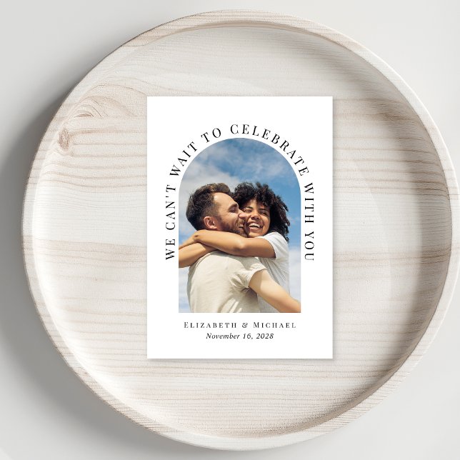 Elegant Arch Photo QR-kod Bröllop OSA Kort (Skapare uppladdad)