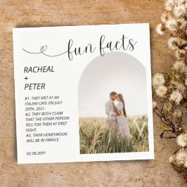Elegant Arch Photo Script White Roligt Facts Bröll Pappersservett