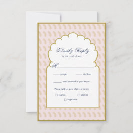 Elegant Arch ram Rosa indisk bröllop OSA Card