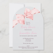 Elegant Arch Rosa Coquette Bow Girl Baby Shower