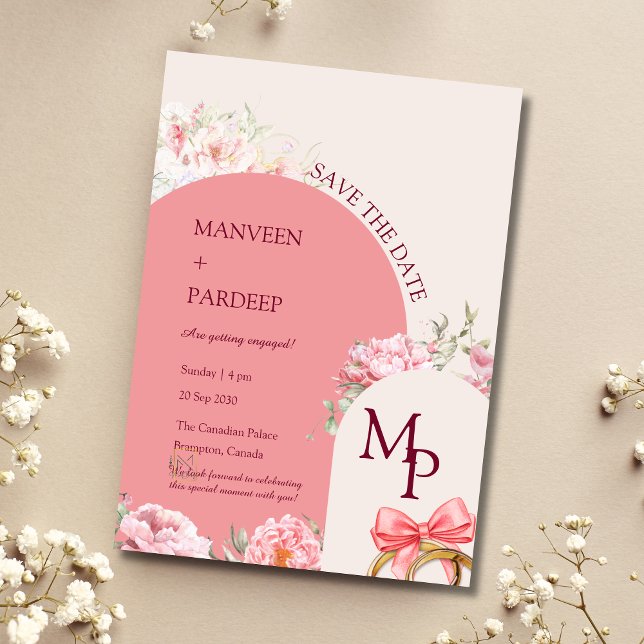 Elegant Arch Save the Date-inbjudningsmall Inbjudningar (Skapare uppladdad)