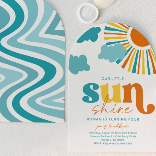 Elegant Arch Sun Birthday Invitation Inbjudningar (Skapare uppladdad)