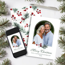 Elegant Arch Winter Greenery Helgdag Photo