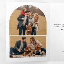 Elegant Arched Layout Family Photo Christmas