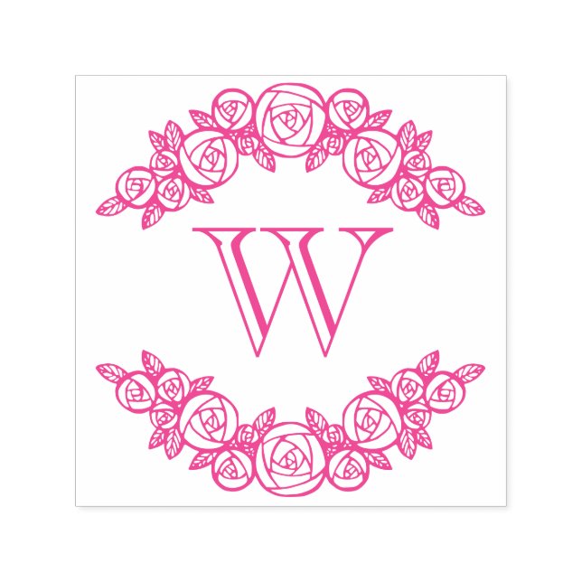 Elegant Arched Ro #1 Round One Initial Självfärgande Stämpel (Design)