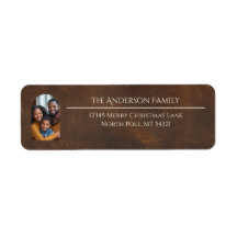 Elegant Ark Familjefoto Brun Returadress