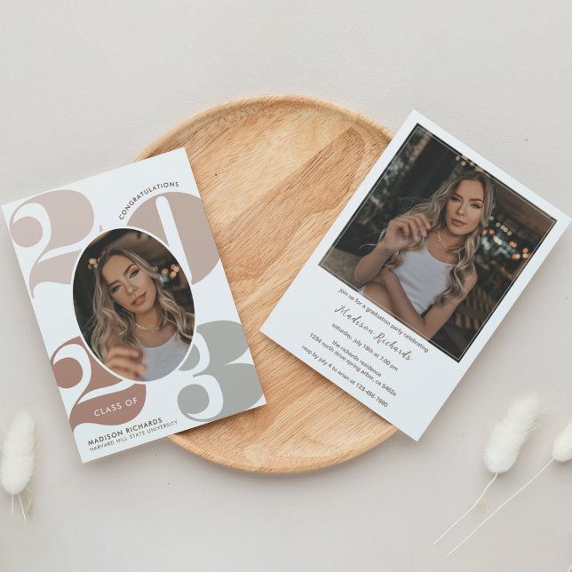 Elegant-års fotoStudentfest Inbjudningar (Skapare uppladdad)