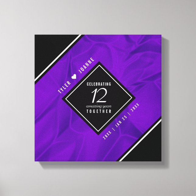 Elegant-årsdagen för Bröllop, Silke, Firande Canvastryck (Framsida)