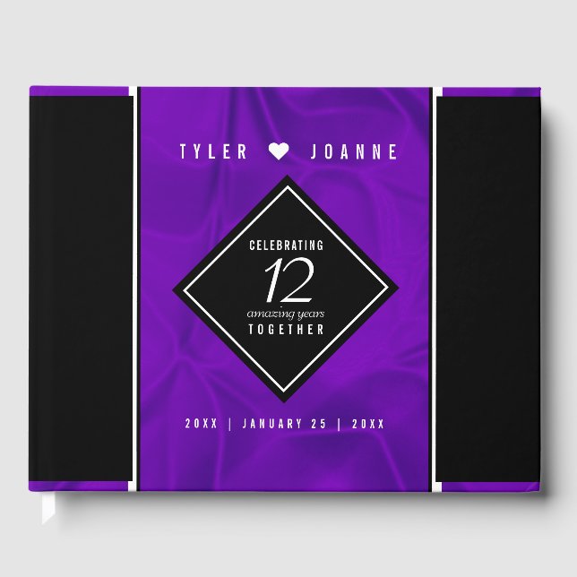 Elegant-årsdagen för Bröllop, Silke, Firande Gästböcker (Framsida)