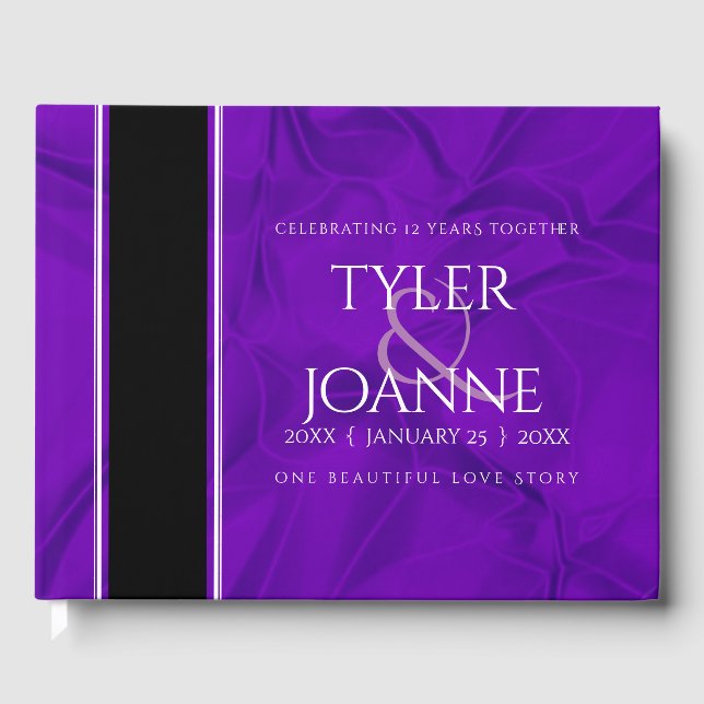 Elegant-årsdagen för Bröllop, Silke, Firande Gästböcker (Framsida)