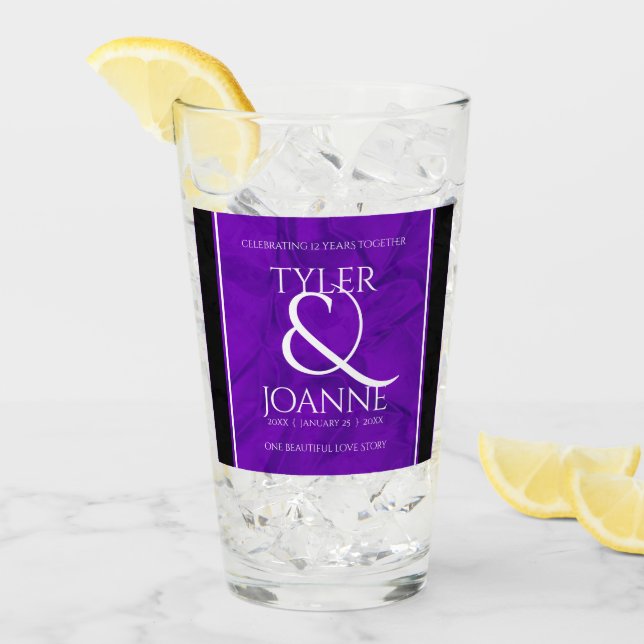 Elegant-årsdagen för Bröllop, Silke, Firande Glaskopp (Framsida Ice)