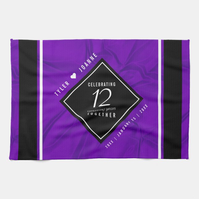 Elegant-årsdagen för Bröllop, Silke, Firande Kökshandduk (Horisontell)