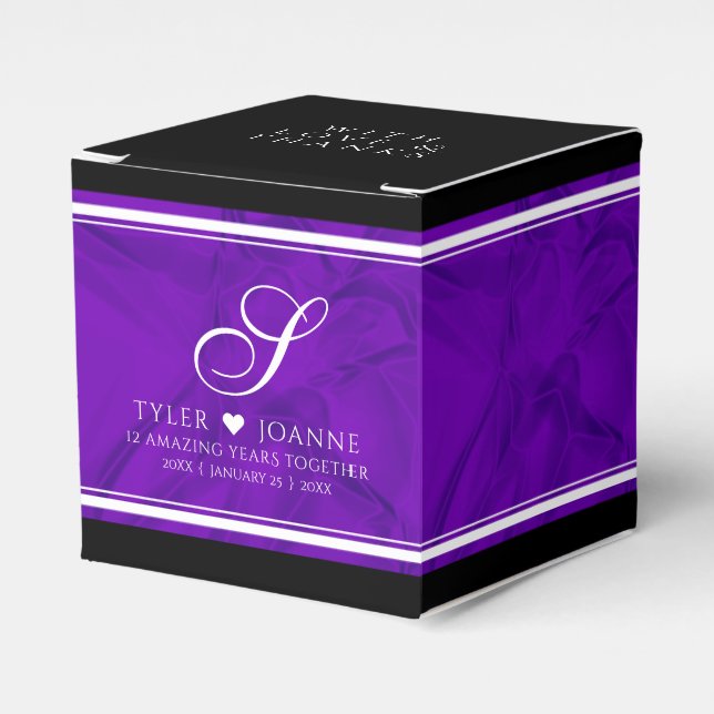 Elegant-årsdagen för Bröllop, Silke, Firande Presentaskar (Framsidan Sidan)