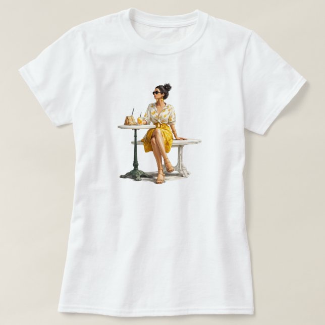 Elegant årsdagspresent för fru  Romantisk duo T Shirt (Design framsida)