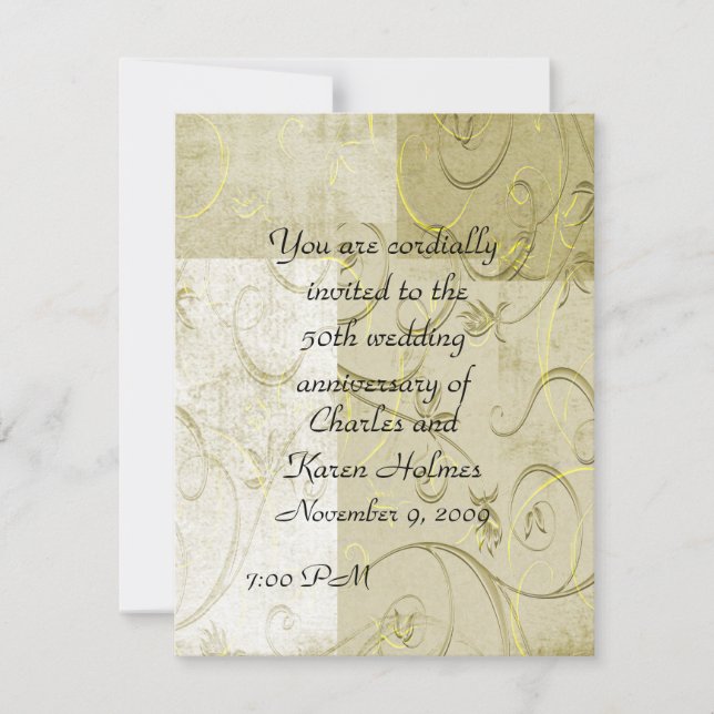 Elegant årsjubileum inbjudan (Framsida)