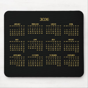 Elegant Årskalender 2026 Musmatta