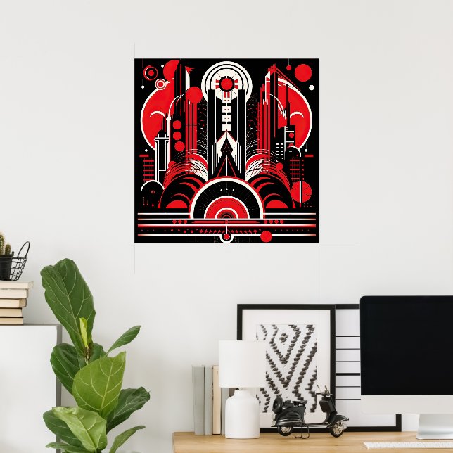 Elegant Art Deco älskare Poster (Hemmakontoret)