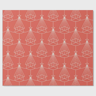 Elegant Art Deco Christmas Tree Wrapping Paper Presentpapper