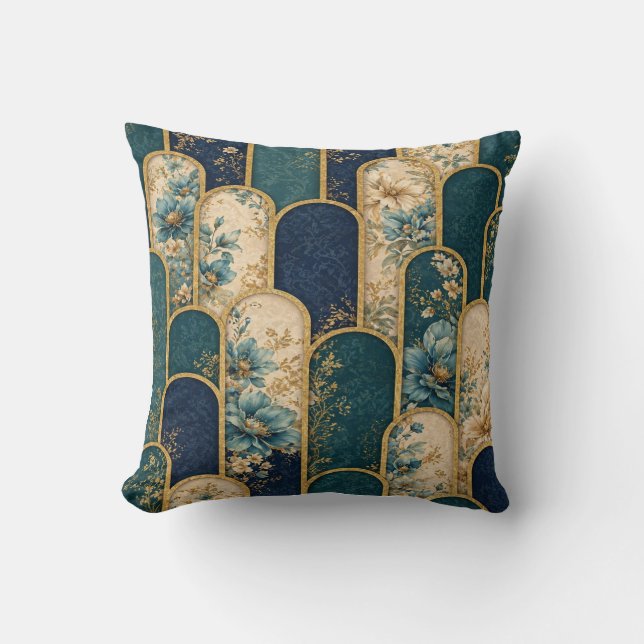 Elegant Art Deco Dekorativ Kuddé Kudde (Framsida)