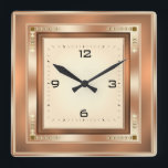 Elegant Art Deco Fyrkantig Klocka<br><div class="desc">Underbar utformning. Du kommer att kärlek det som andra. Du kan fritt använda designen för andra produkter eller lägga till text. Följ mig för mer. Tack. Ha en trevlig dag.</div>